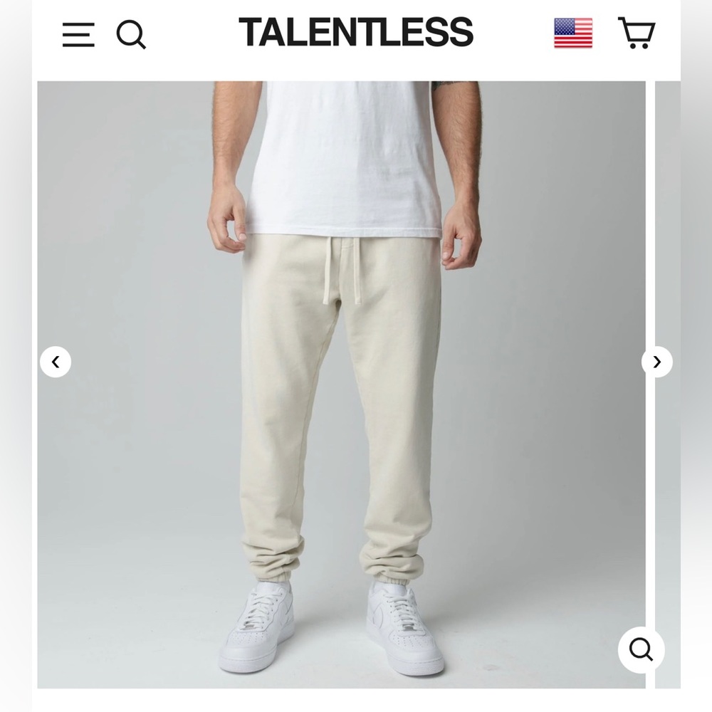 Talentless Men’s Heavyweight Sweatpants in Bone